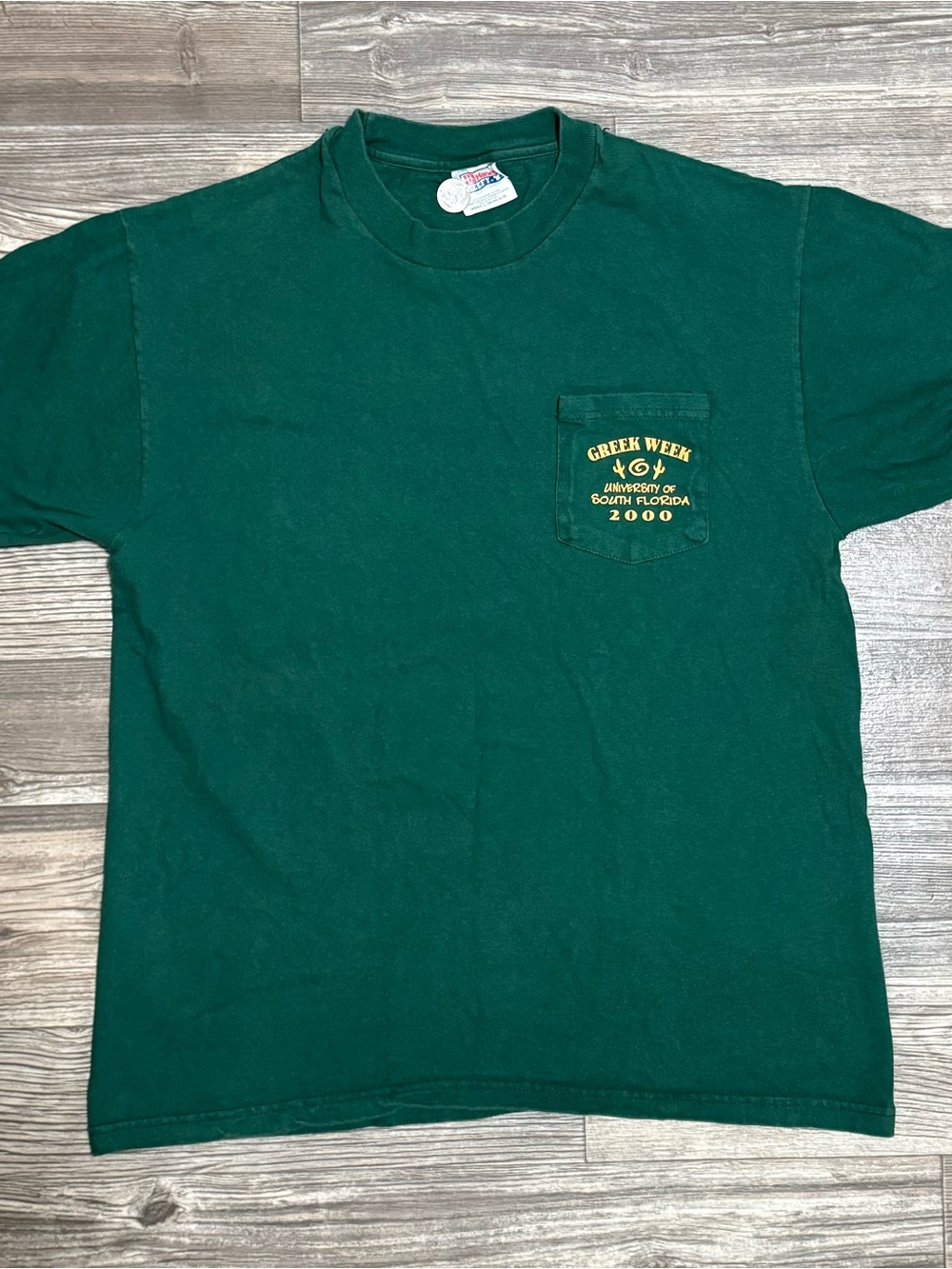 Vintage 2000 University South Florida USF Double Sided Greek Week Graphic Tee L